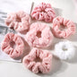 7/21 Pcs/Set Women Hair Scrunchies Set Plush Solid Hair Band for Girls Ponytail Holder Rubber Bands Hair Ties Hair Accessories